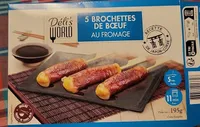 5 brochettes de boeuf au fromage