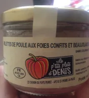 Rilettes de poule aux foies confits et beaujolais blanc