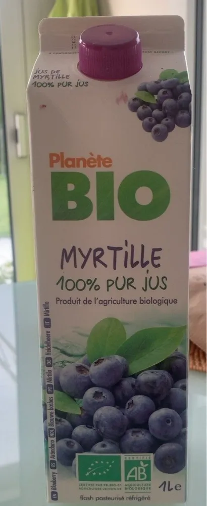 Jus de myrtille bio