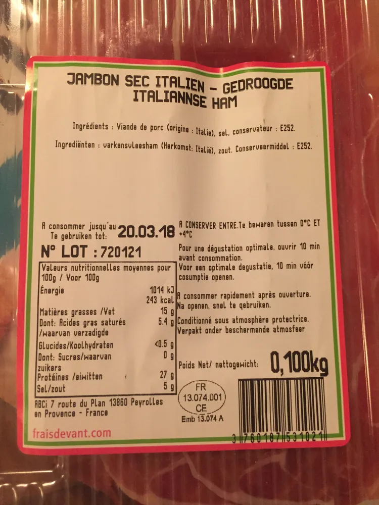 Jambon Sec Italien