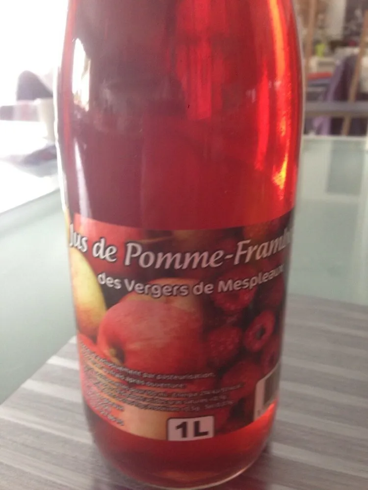 Jus de pommes framboise