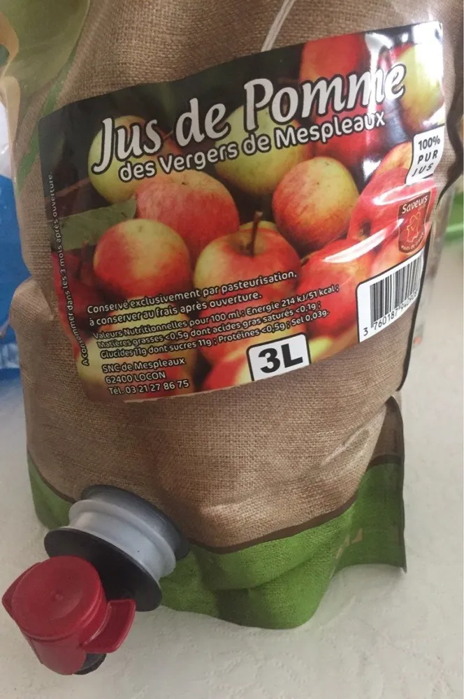 Jus de Pomme des Vergers de Mespleaux