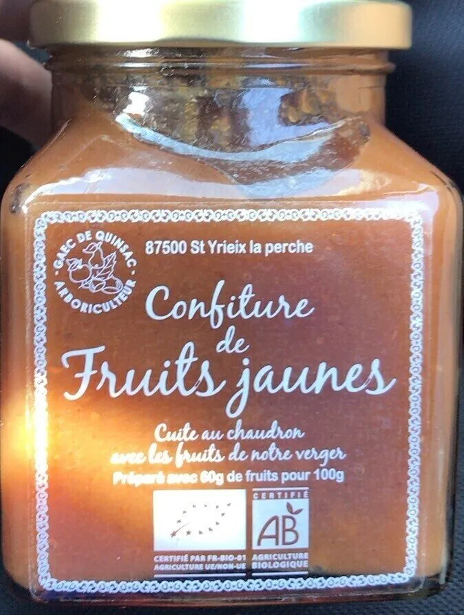 Confiture de fruits jaune