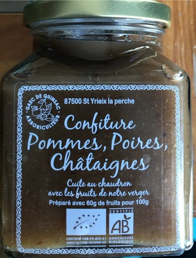Confiture pommes, poires, chataignes