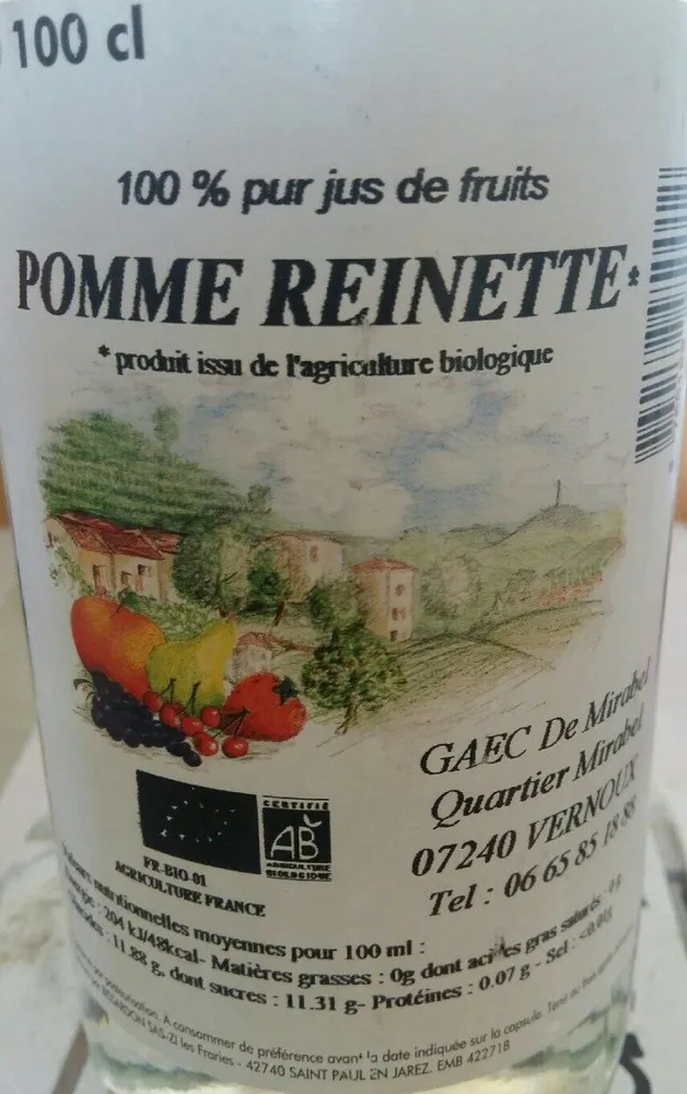 Jus Pomme Reinette