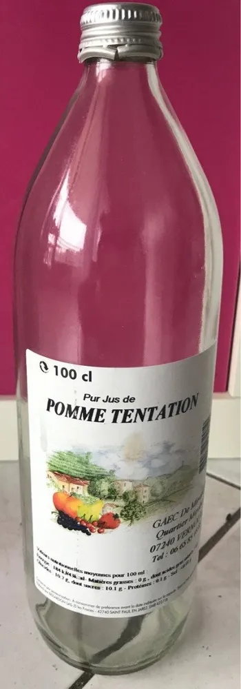 Pur jus de pomme tentation