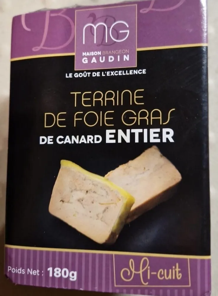 Terrine de Foie gras de canard entier mi-cuit