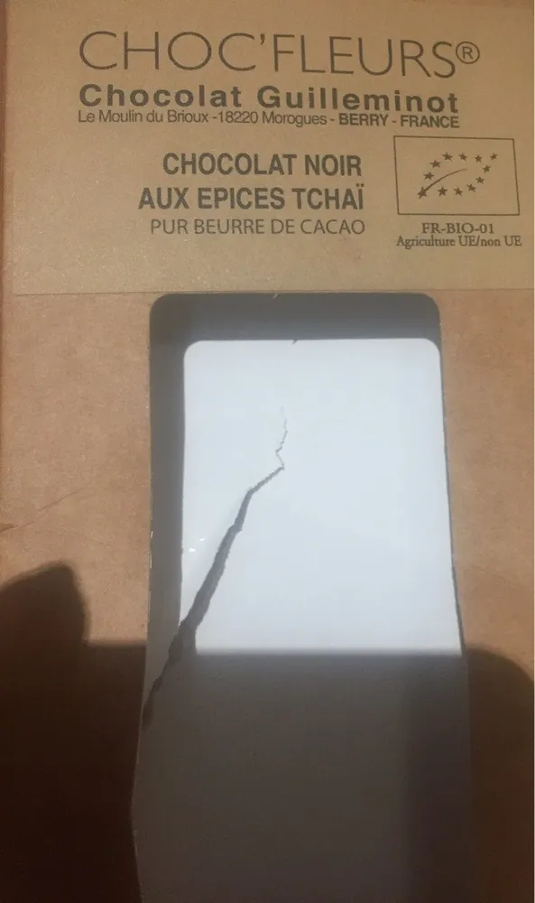 Tablette Choc'fleurs Epices Chai