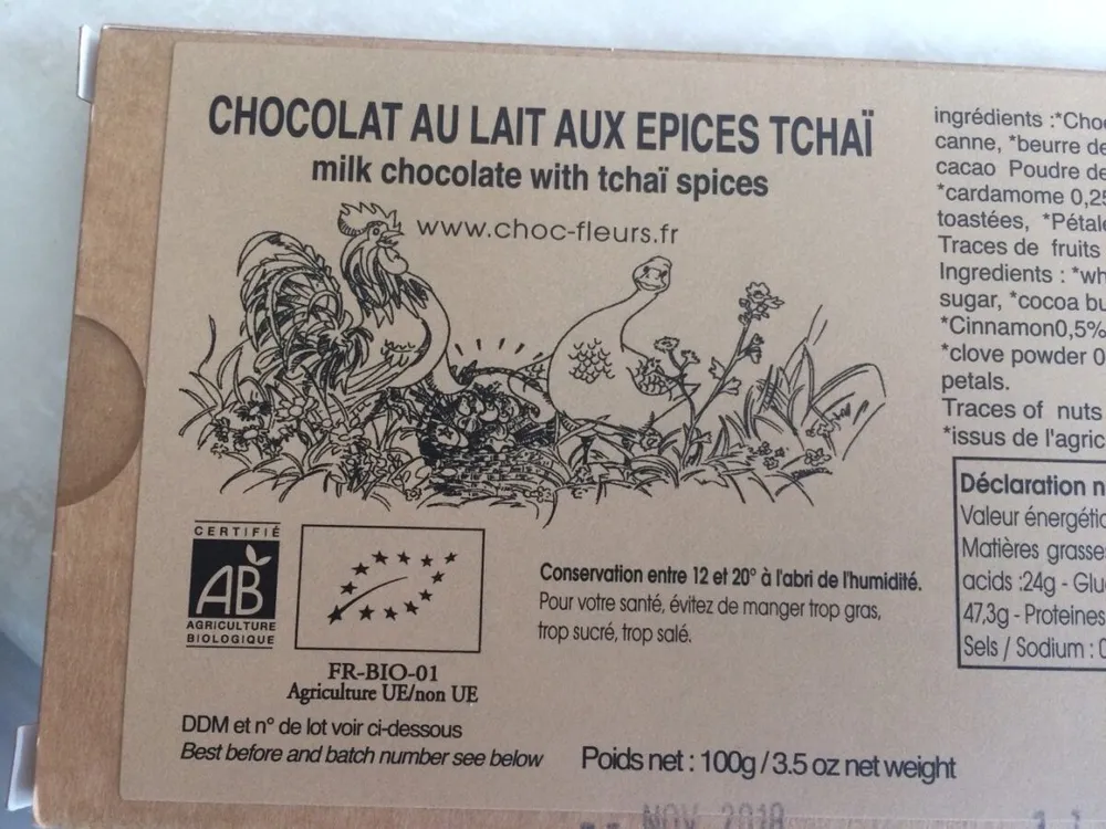 Chocolat au lait aux epices thai