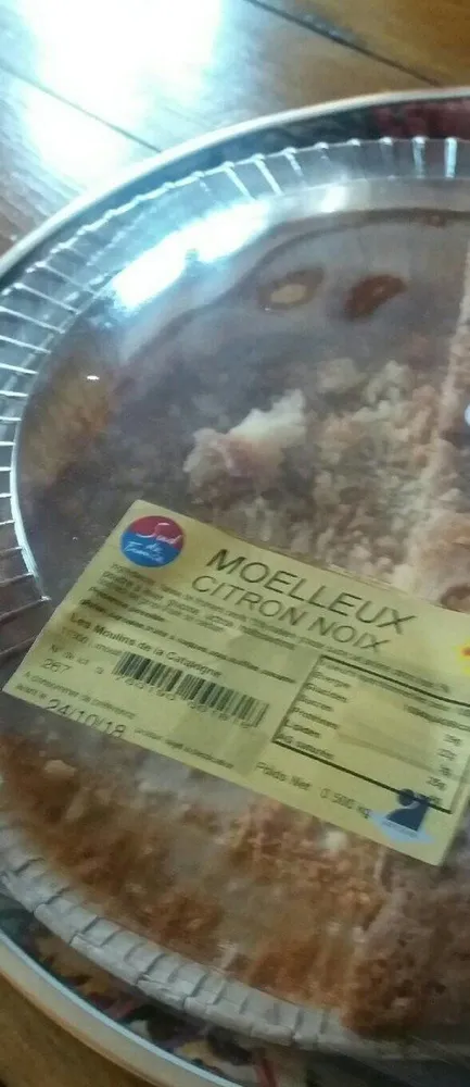 Moelleux citron noix