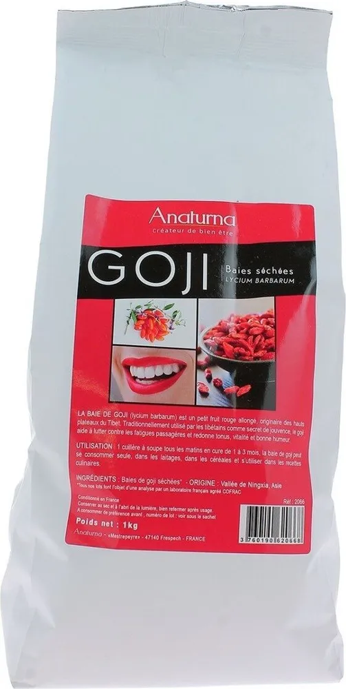 Agovie Anaturna Sachet 1KG Baies De Goji Séchées