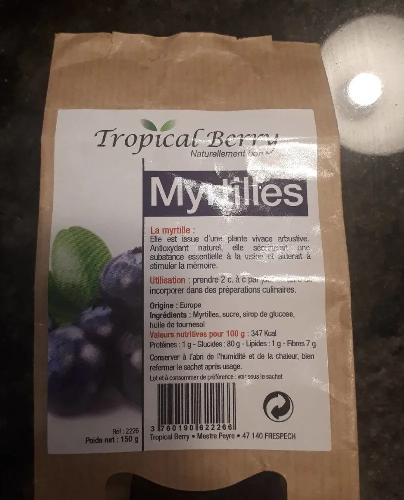 Myrtilles séchées