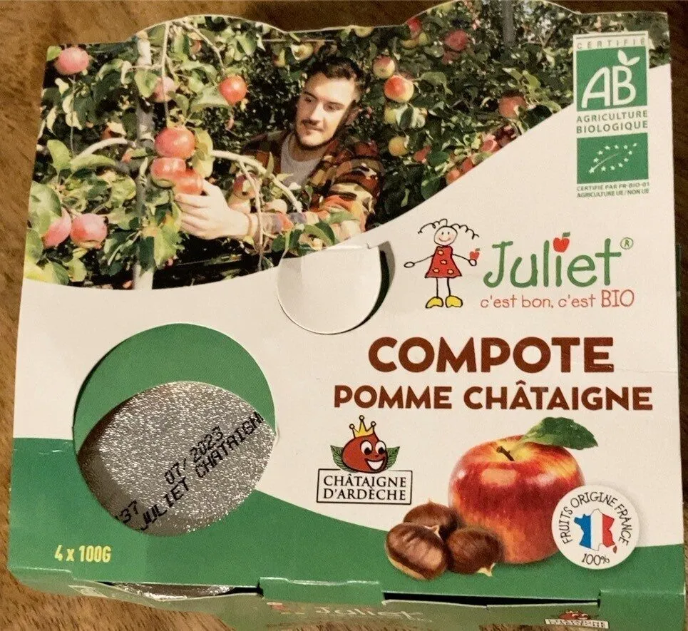 Compote pomme châtaigne