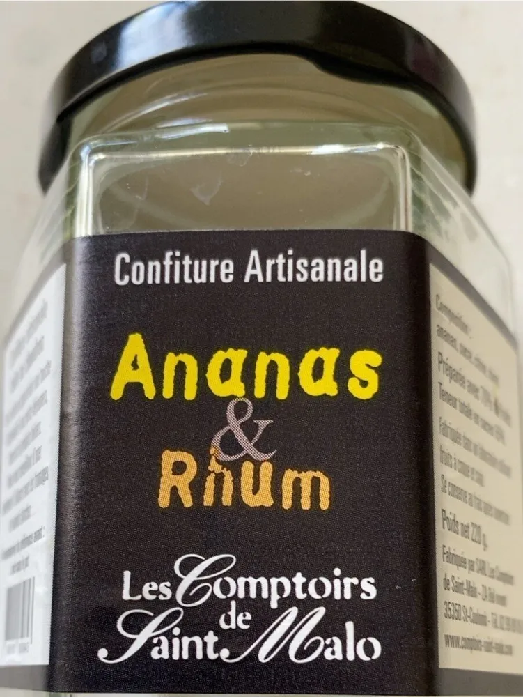 Ananas et Rhum Confiture artisanale