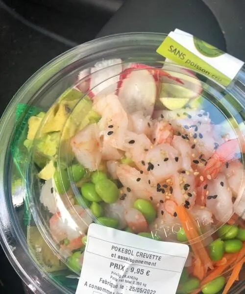 Poke bowl crevette
