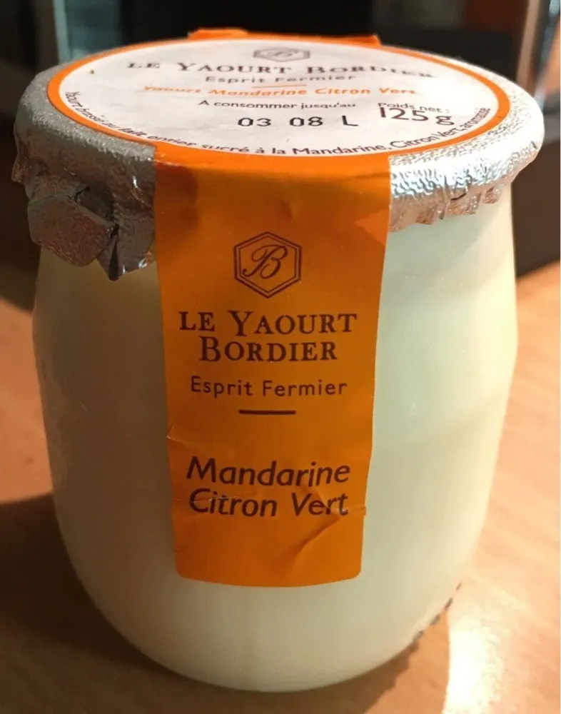 Yaourt mandarine citron vert