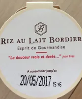 Riz au lait Bordier