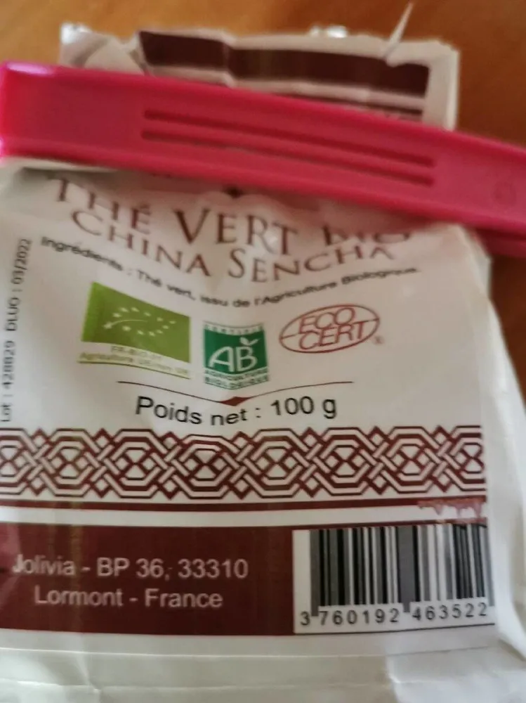 The vert bio China sencha