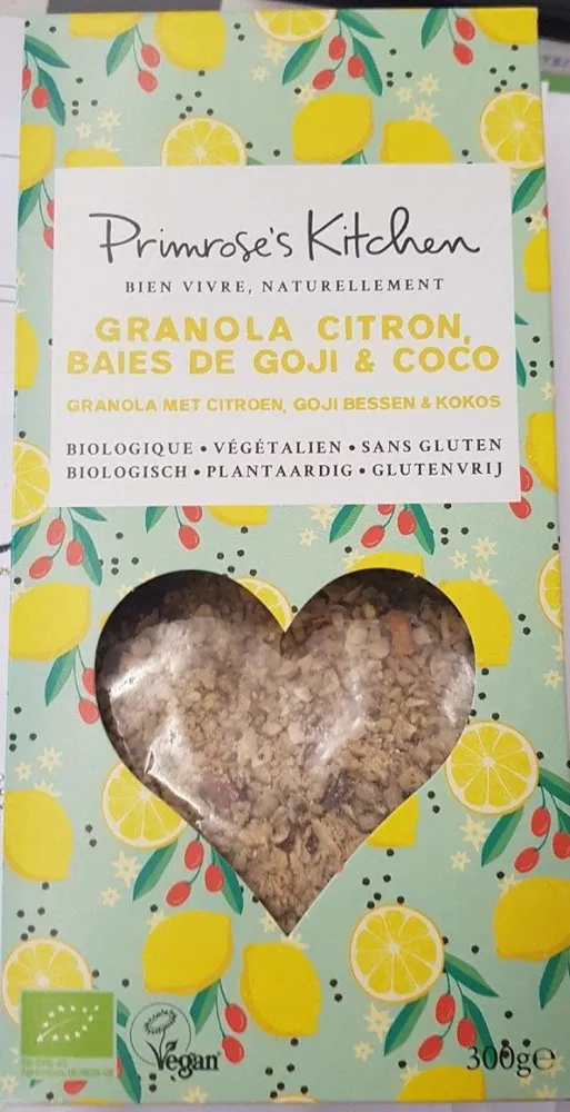 Granola citron baies de goji et coco