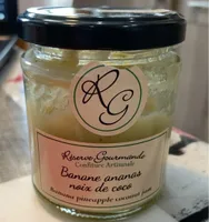 Confiture artisanale banane ananas noix de coco