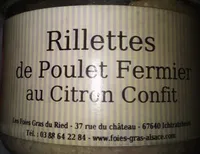 Rillettes de poulet fermier au citron confit