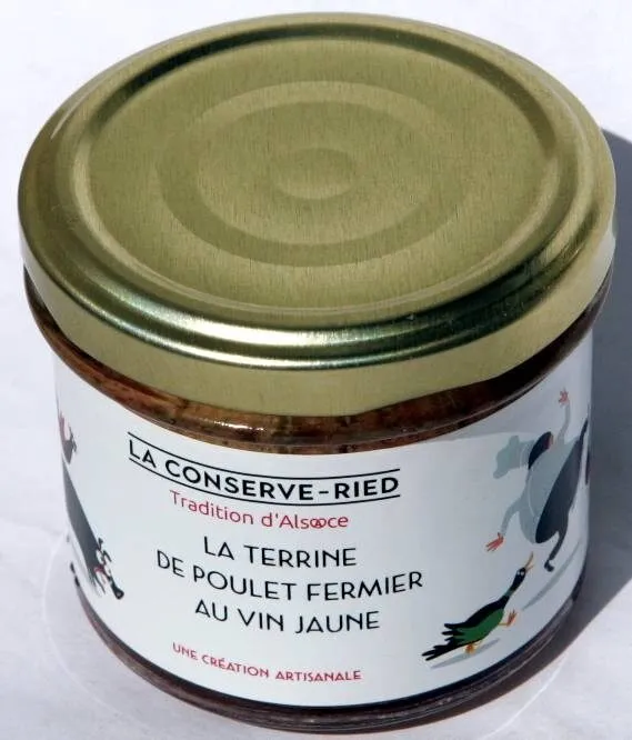 La terrine de poulet fermier au vin jaune
