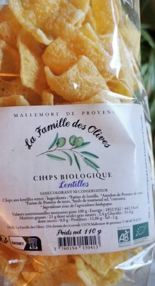 Chips biologiques lentilles
