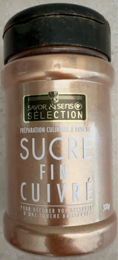 Sucre,fin cuivré