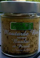 Moutarde bio saveur basilic et persil à l'huile d'olive