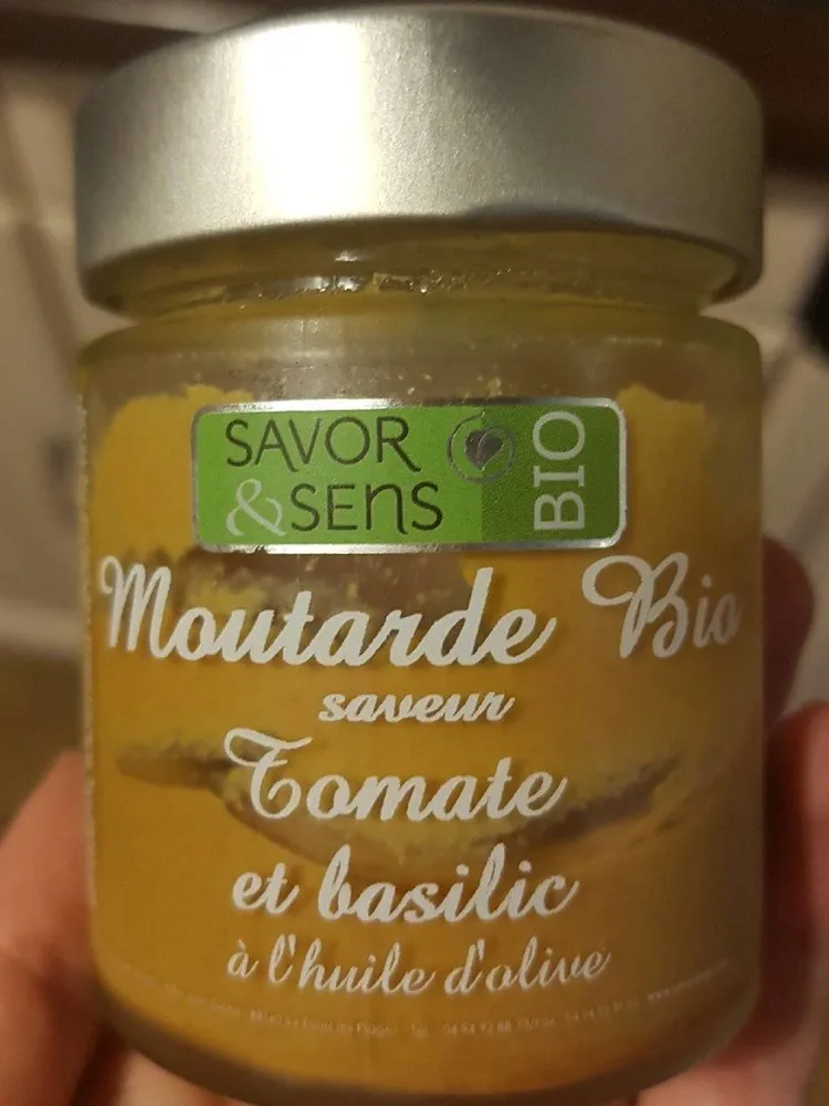 Moutarde Bio Saveur Tomate Et Basilic 130 Gr
