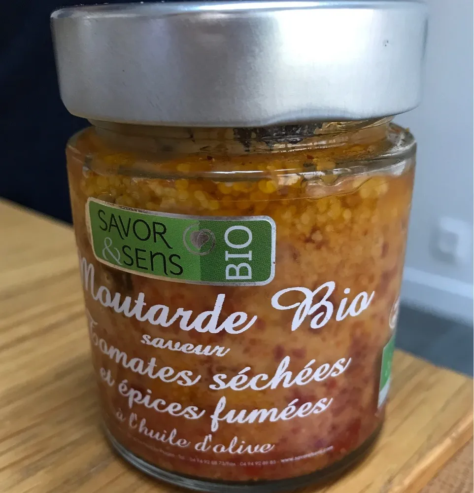 Moutarde bio saveur tomates séchées et épices fumées