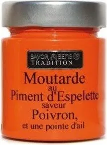 Moutarde Saveur Poivron Ail Au Piment D'espelette - 130G