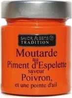 Moutarde Saveur Poivron Ail Au Piment D'espelette - 130G