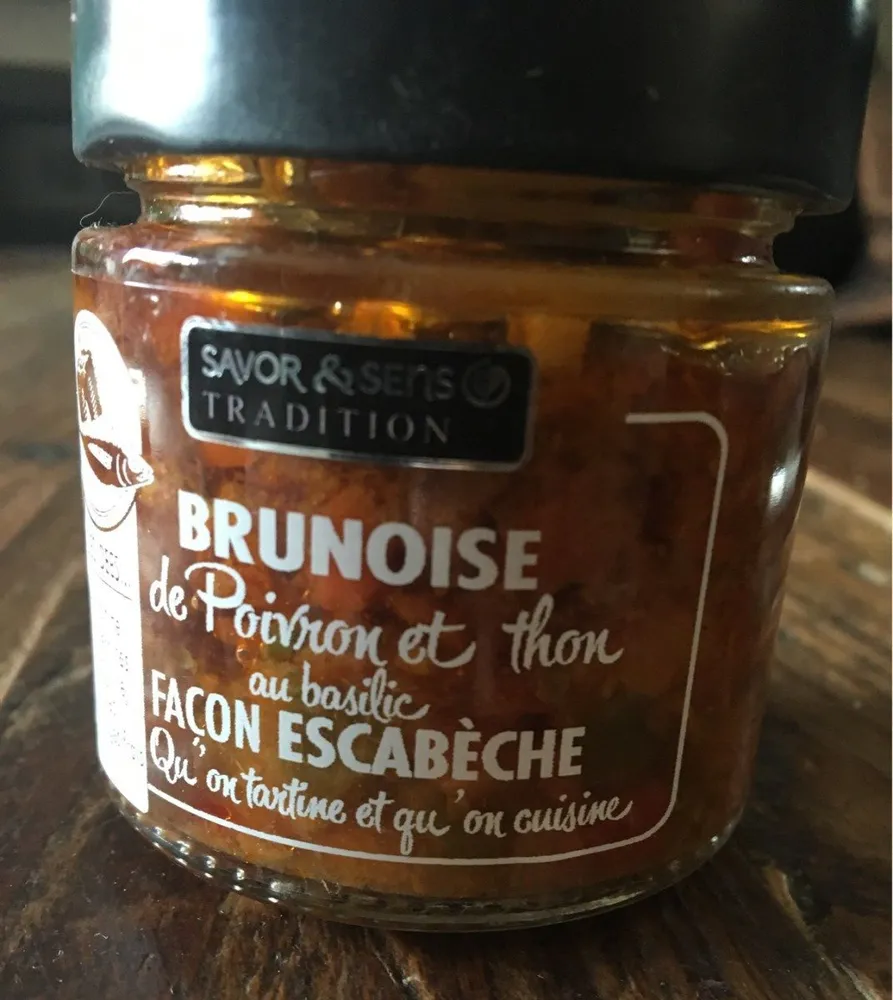 Brunoise de poivron et thon au basilic