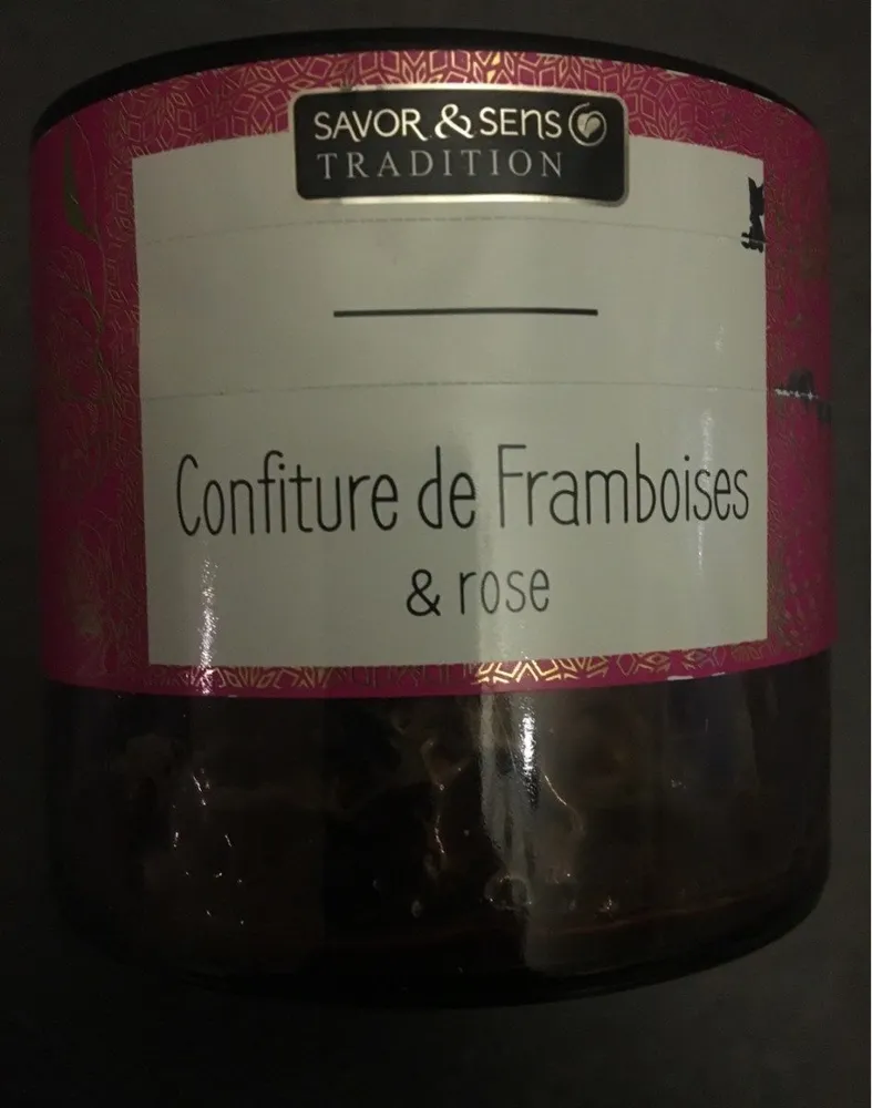 Confiture framboise et rose