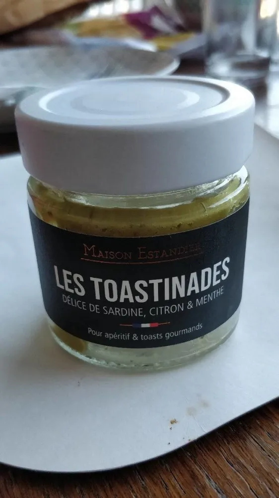 Toastinade delice de sardine, citron et menth