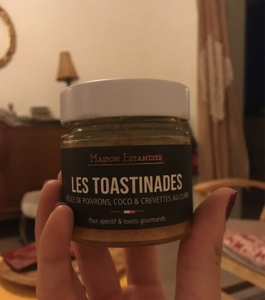 Les toastinades - delice de poivrons, coco & crevettes au curry