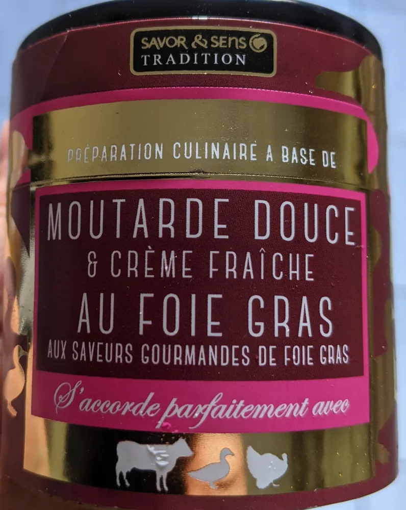 Moutarde douce & crème fraîche au foie gras