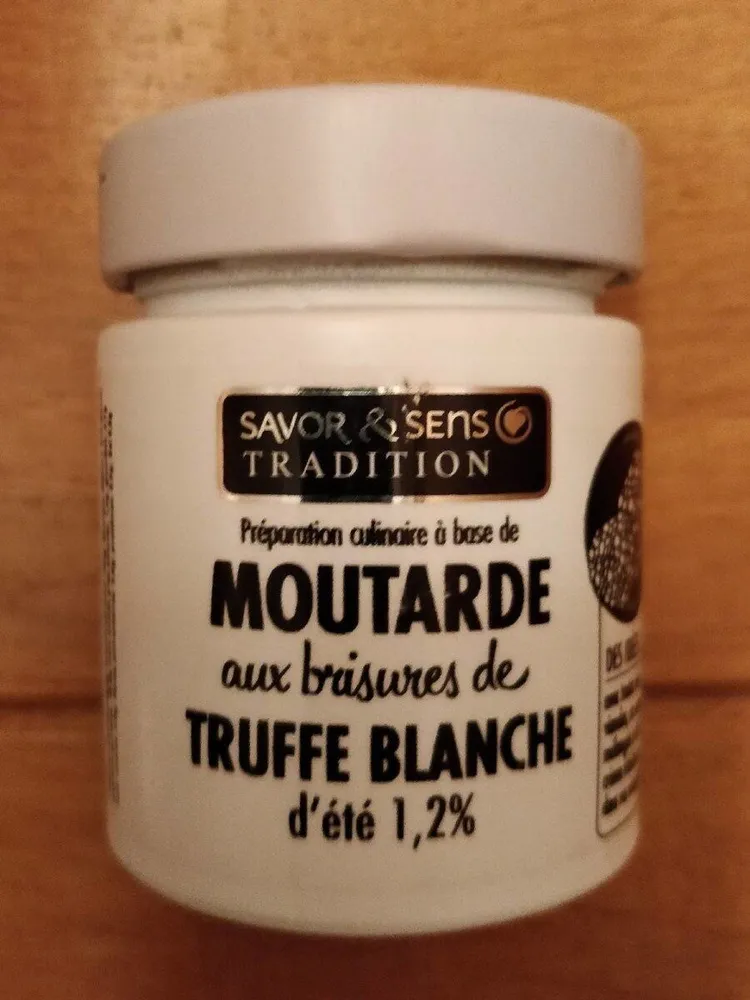 Moutarde aux brisures de truffe blanche d'été 1,2%