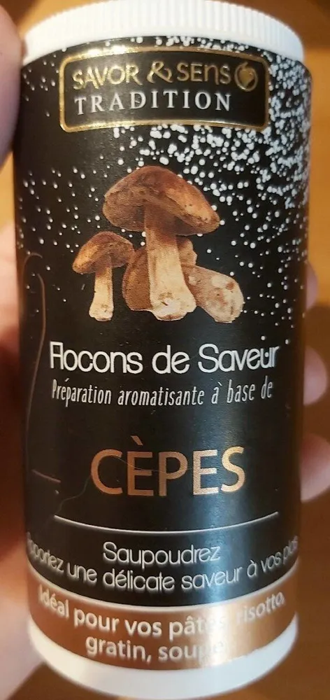 Flocons de saveurs préparation aromatisante à base de cèpes