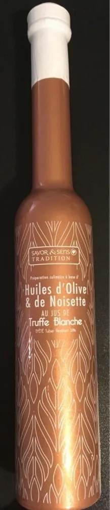 Huiles d'olive & de noisette au jus de truffe blanche