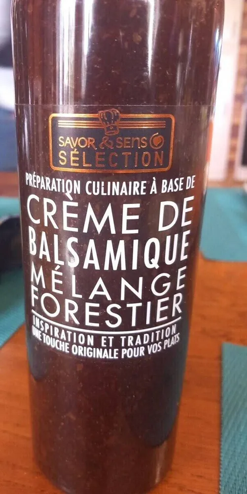 PRÉPARATION CULINAIRE À BASE DE CRÈME DE BALSAMIQUE MÉLANGE FORESTIER