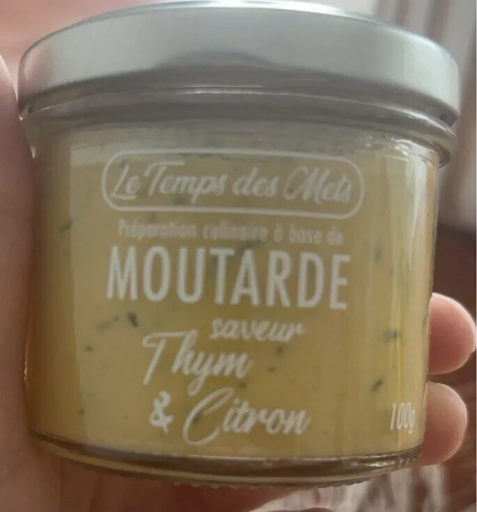 Moutarde saveur thym et citron