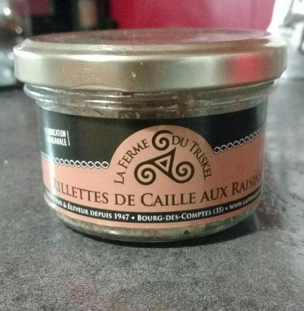 Rillettes de cailles aux raisins