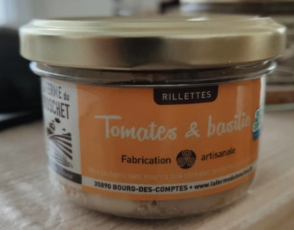 Rillettes tomates et basilic