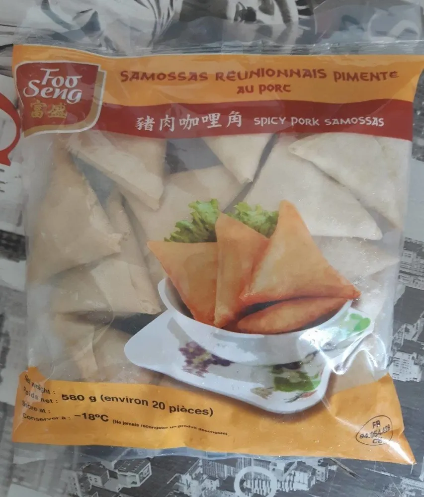 Samossas Réunionnais Pimenté au Porc