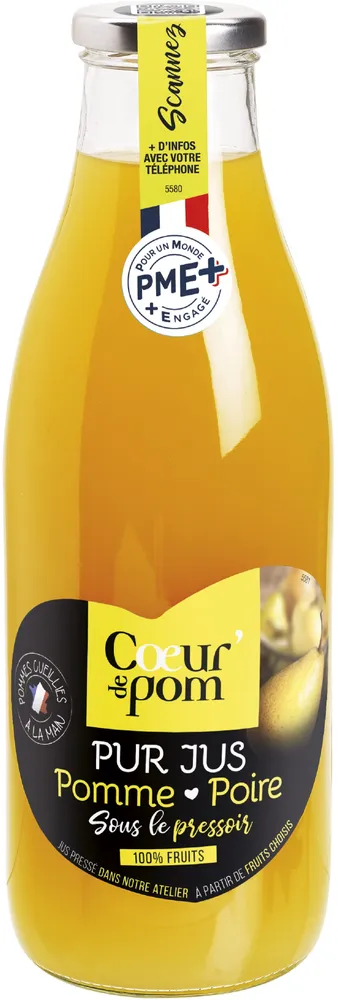 Pur jus de Pomme et Poire Cœur de Pom'