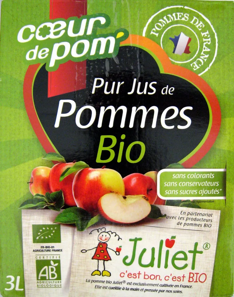 Pur jus de pomme Bio Juliet