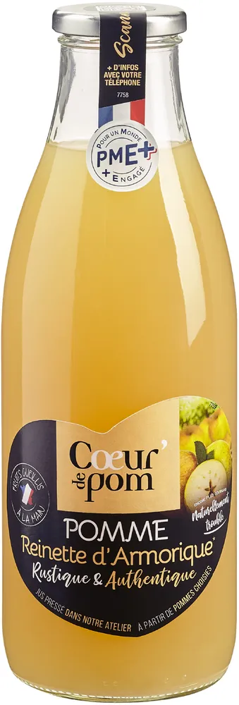 Jus Pomme Reinette d'Armorique 1L Cœur de Pom'