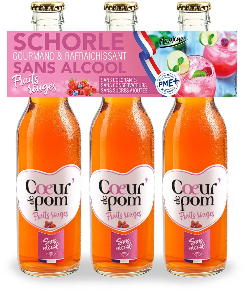 Schorle Pomme Fruits Rouges Tripack Cœur de Pom'
